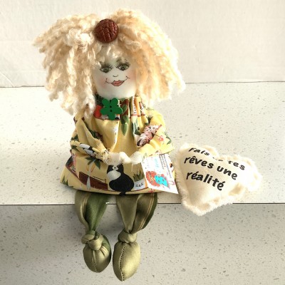 Doll handmade with heart 240